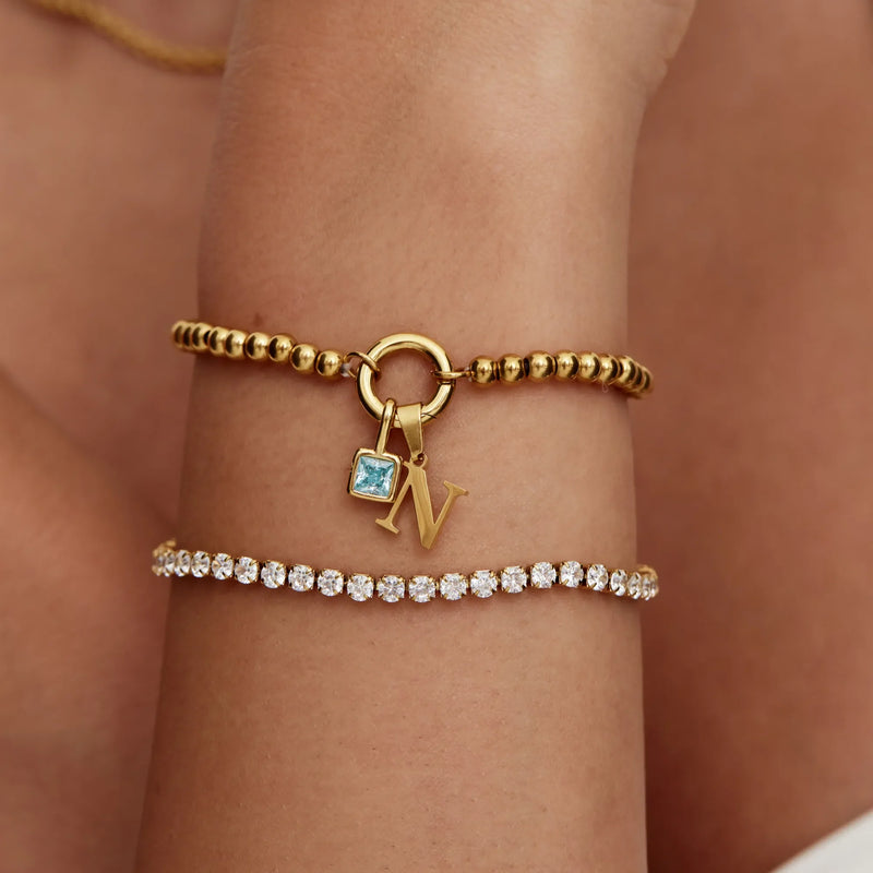Bracelet Lettre Perlée — vue 2