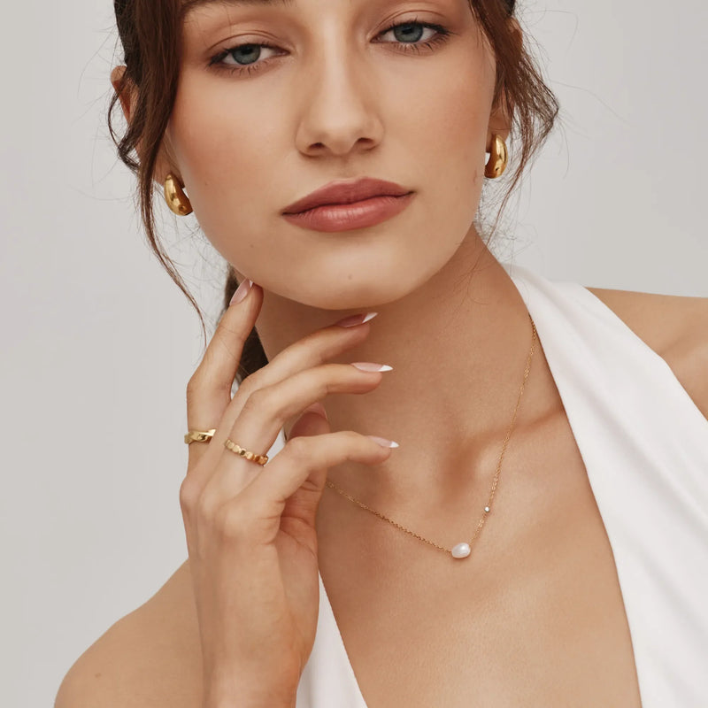 Collier Perle Solitaire — vue 2