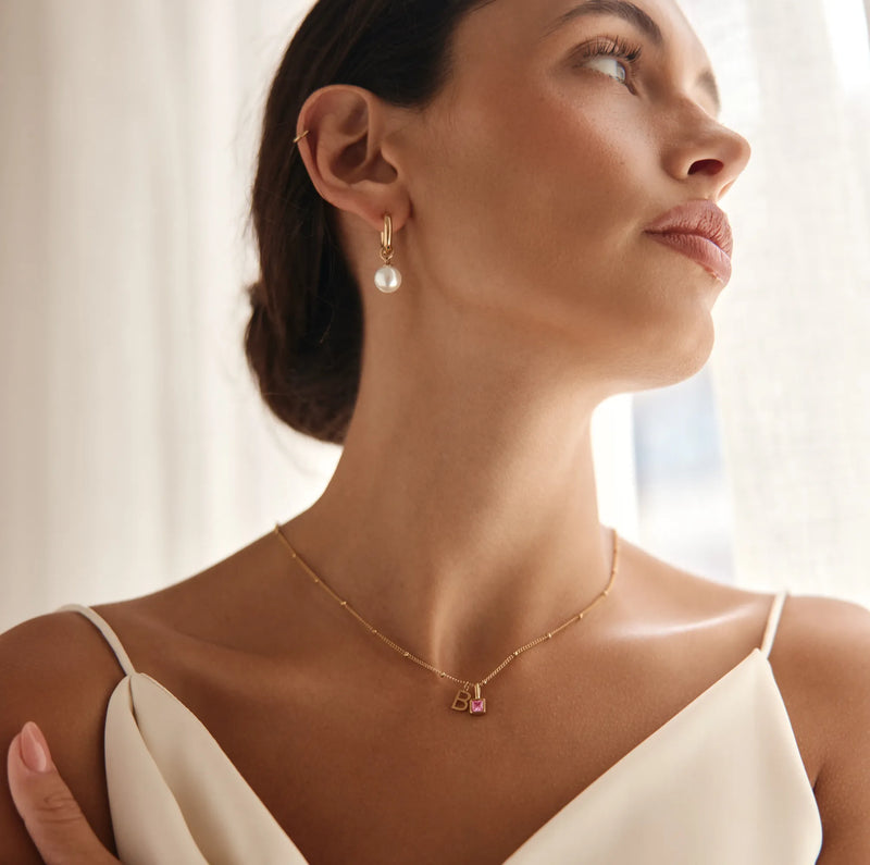 Collier Lettre Cristalline — vue 4