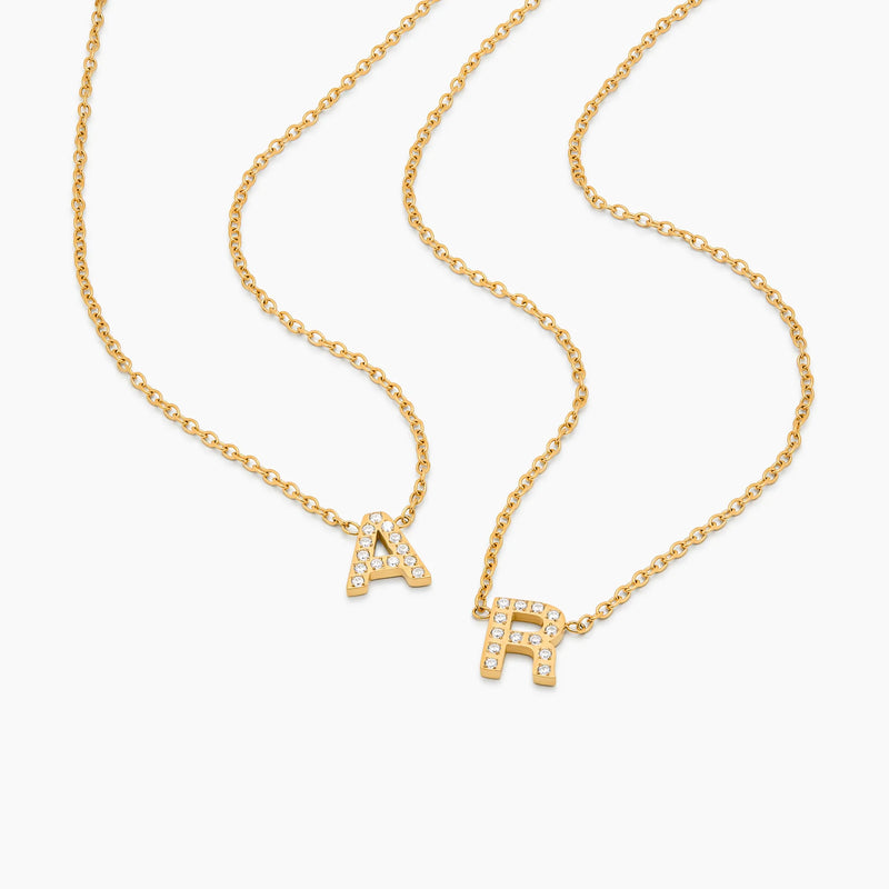 Collier Initiale Étincelante — vue 4