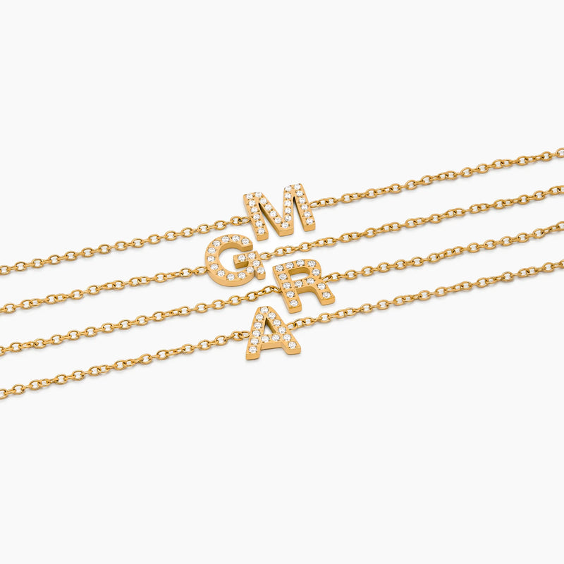 Bracelet Initiale Étincelante — vue 4