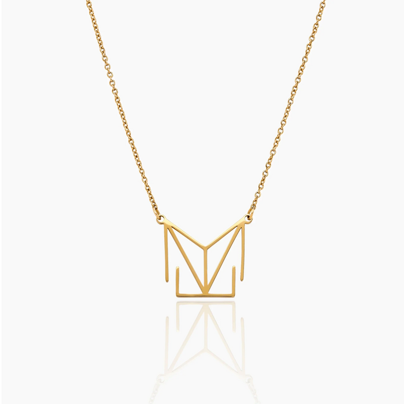 Collier Prénom Géométrique — vue 1