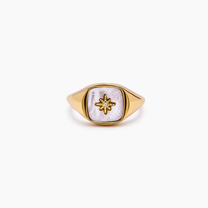 Chevalière Étoile Nacrée — vue 1