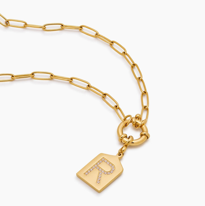 Collier Lettre Scintillante — vue 4