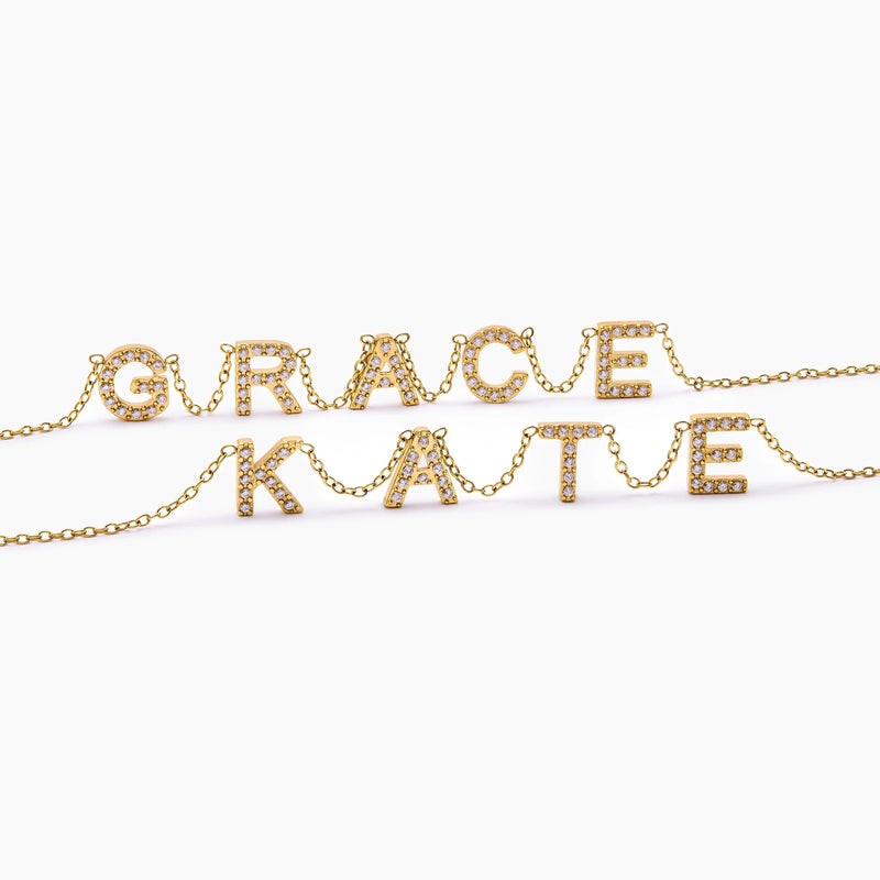 Collier Prénom Pavé — vue 5
