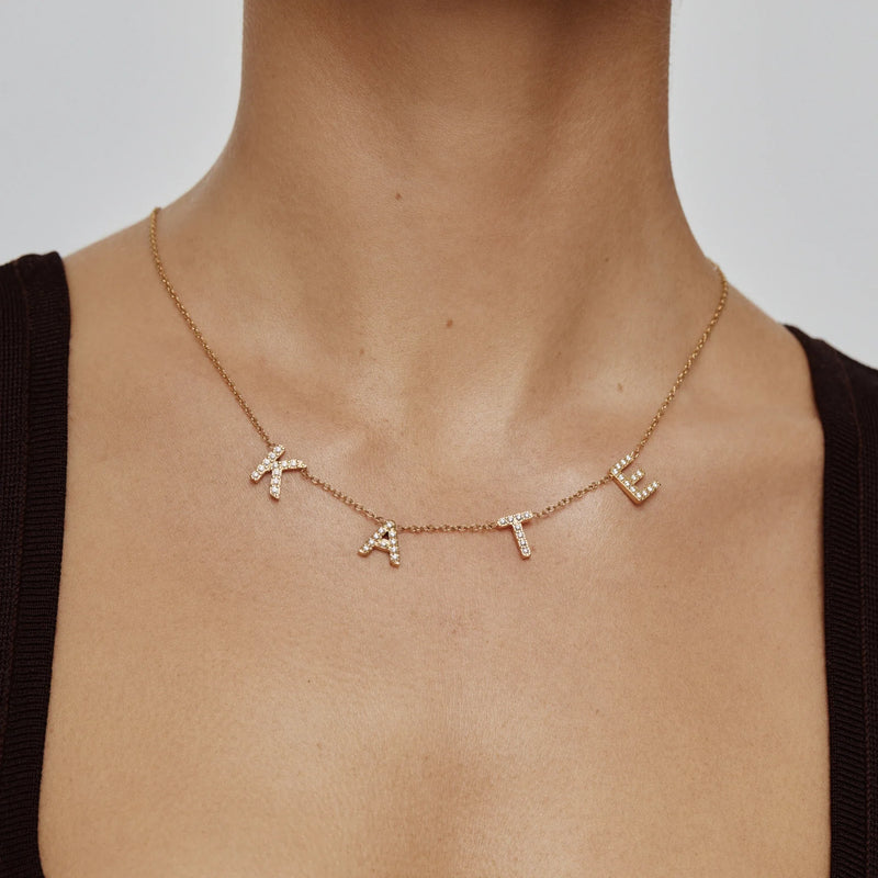 Collier Prénom Pavé — vue 3