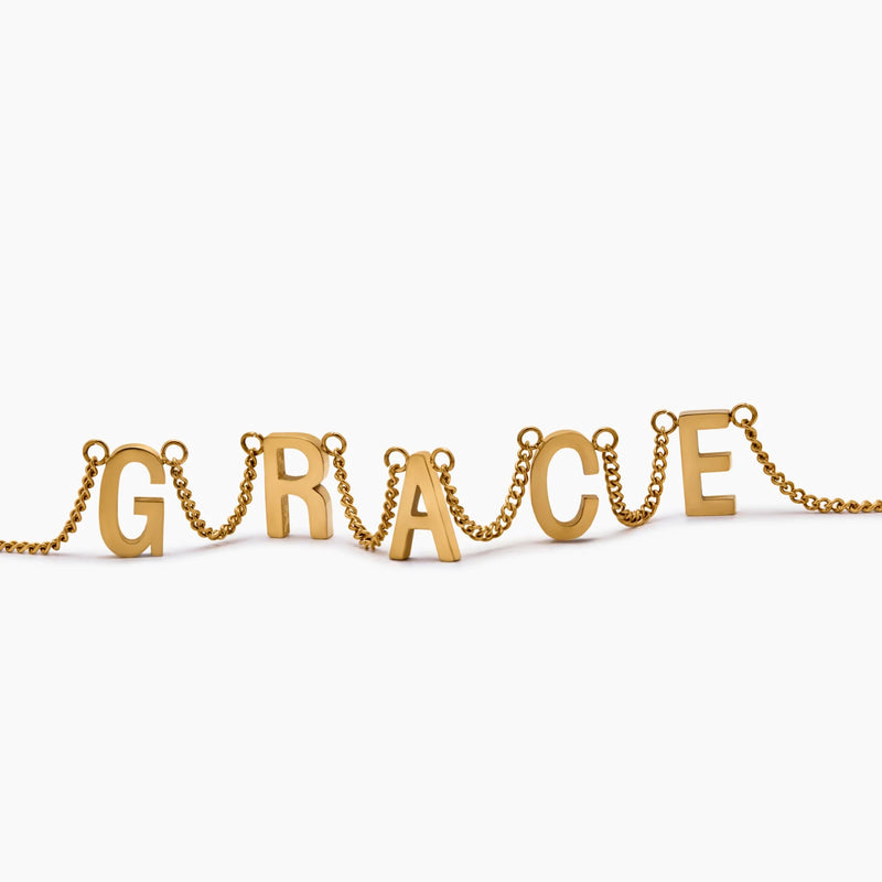 Collier Lettres Suspendues — vue 3