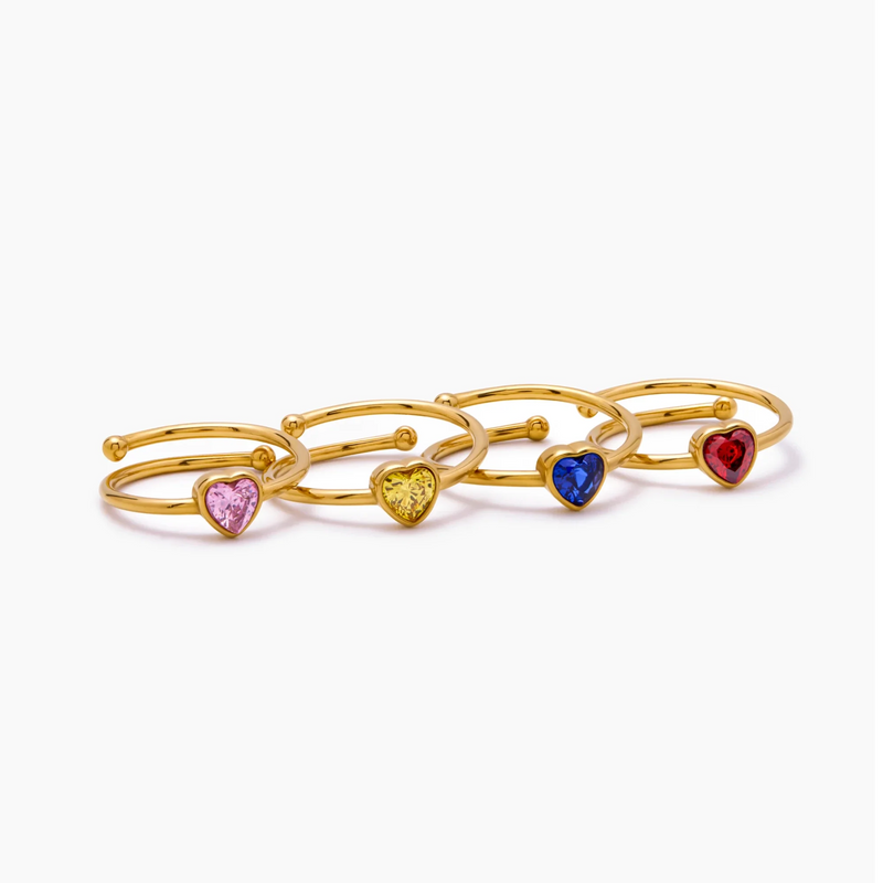 Bague Cœur Solitaire — vue 5