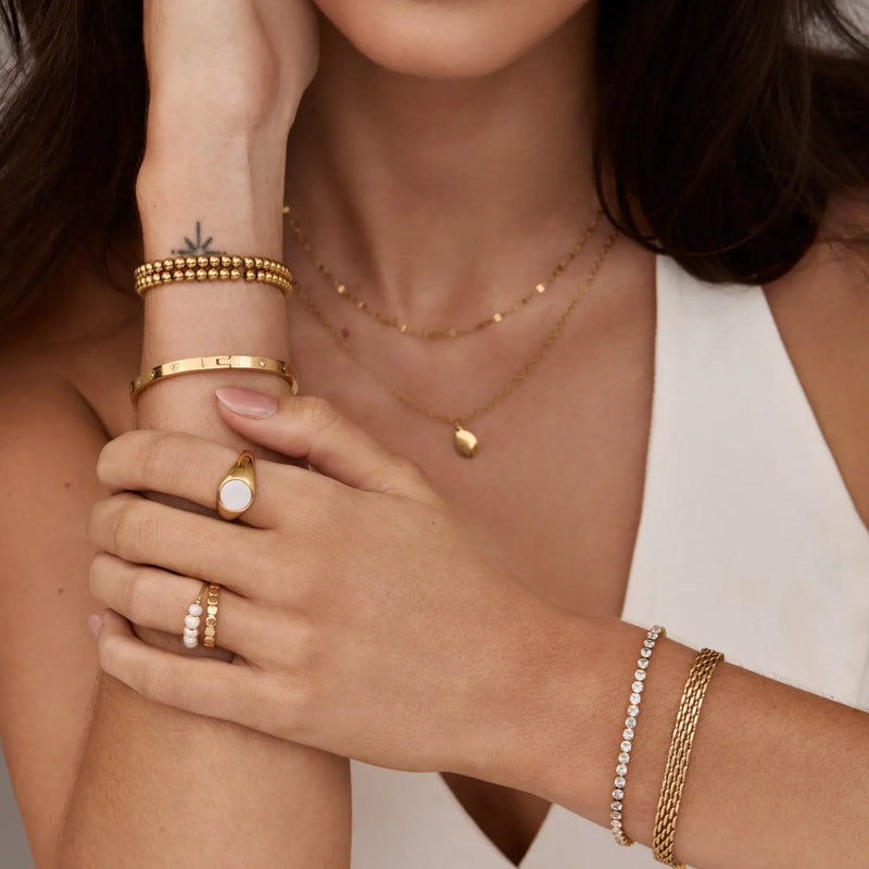 Bague Perles Polies — vue 3