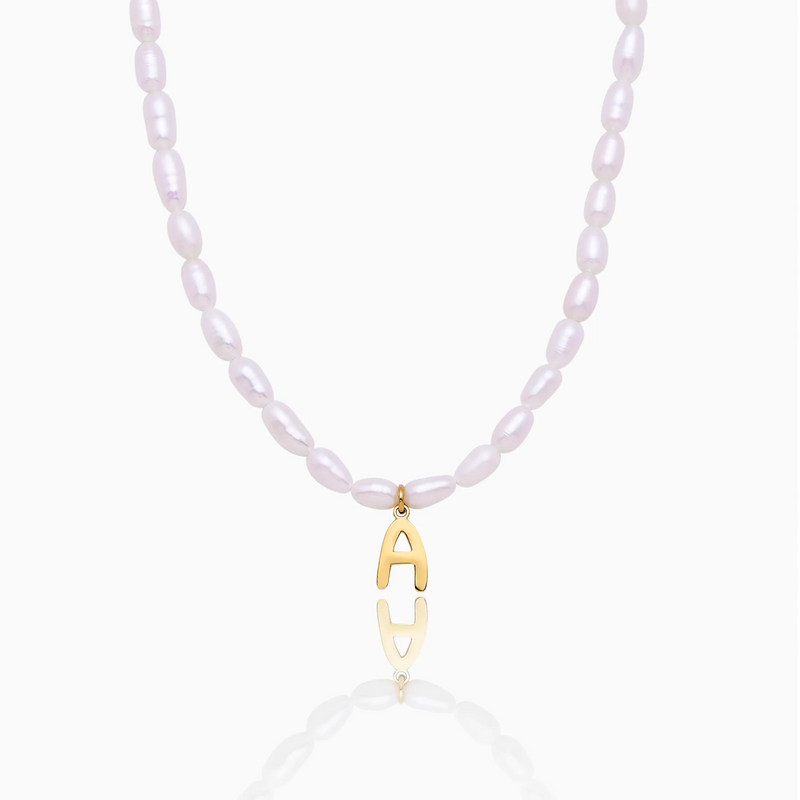 Collier Initiale Perlée — vue 1