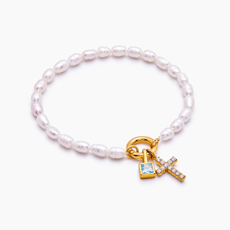 Bracelet Croix Nacrée — vue 4