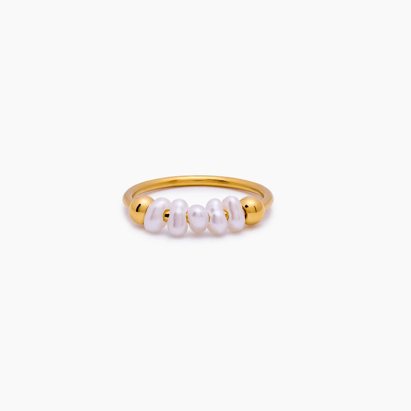 Bague Perles Alignées — vue 1