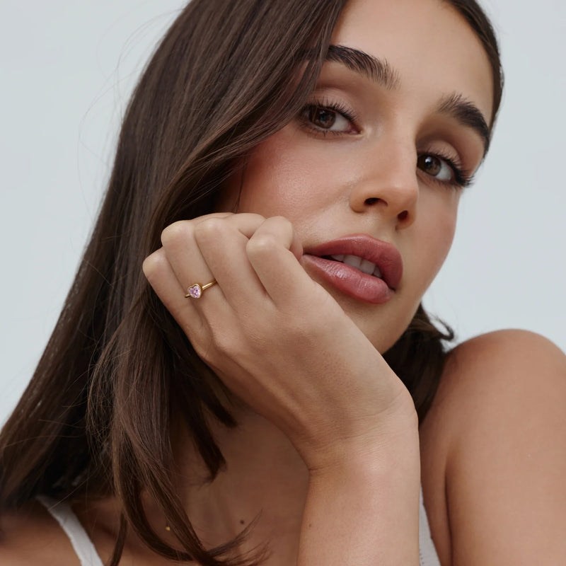 Bague Cœur Solitaire — vue 2