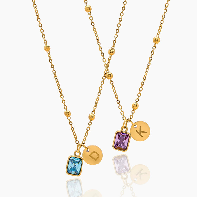 Collier Initiale Baguette — vue 4