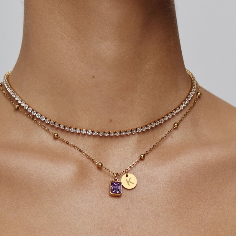 Collier Initiale Baguette — vue 6
