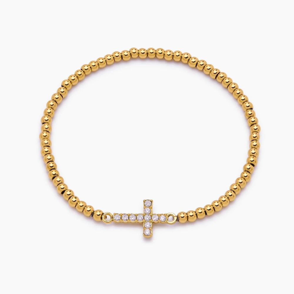 Bracelet Croix Pavée — vue 1