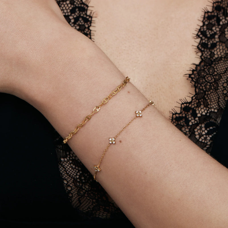 Bracelet Trèfles Cristallins — vue 4