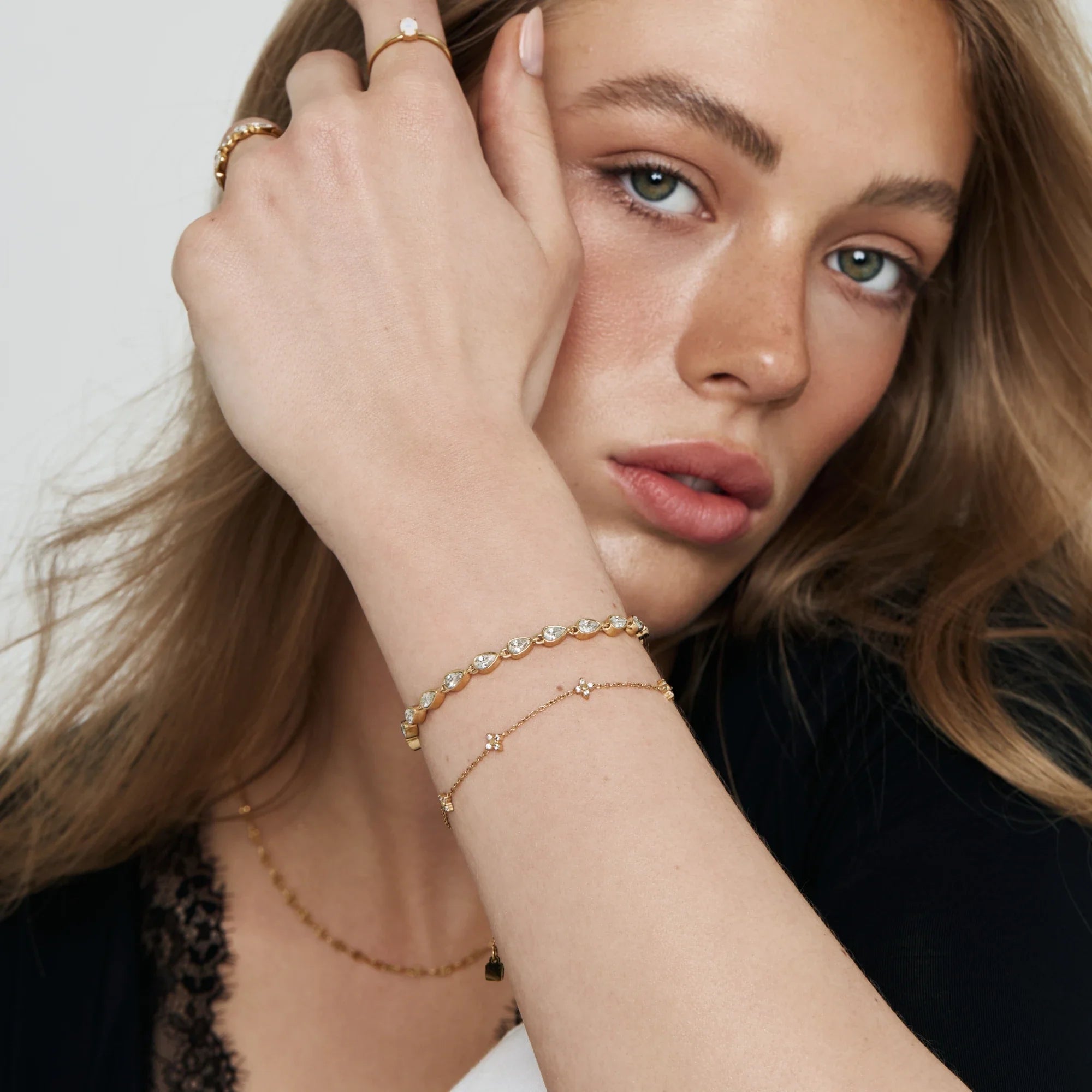 Bracelet Trèfles Cristallins — vue 3