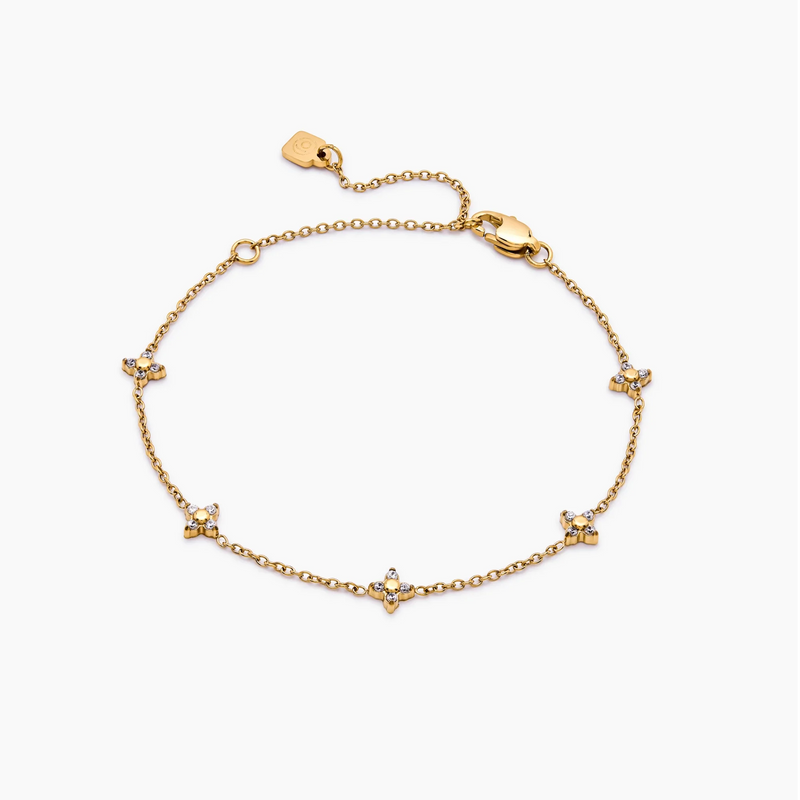 Bracelet Trèfles Cristallins — vue 1