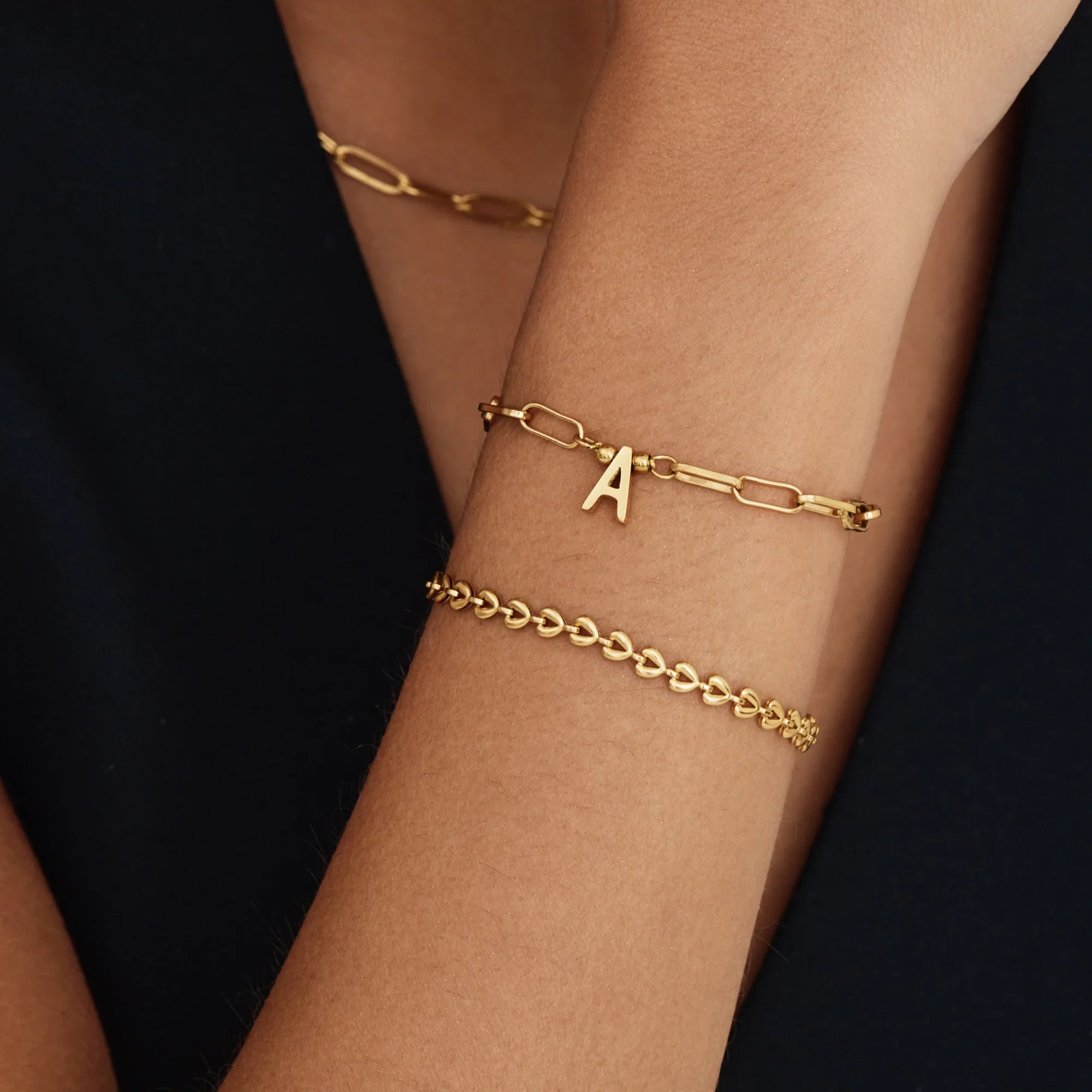 Bracelet Maillons Initiale — vue 2