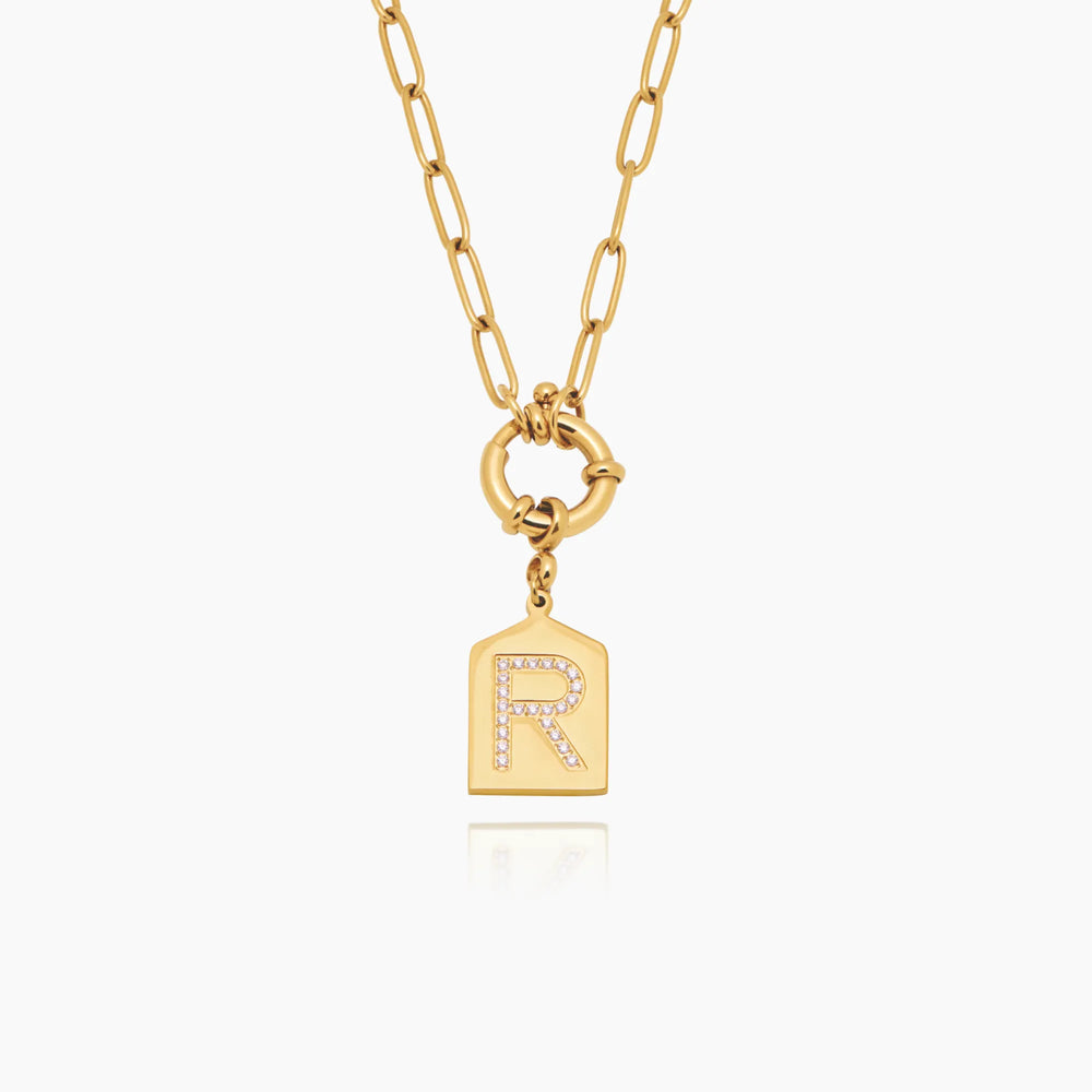 Collier Lettre Scintillante — vue 1