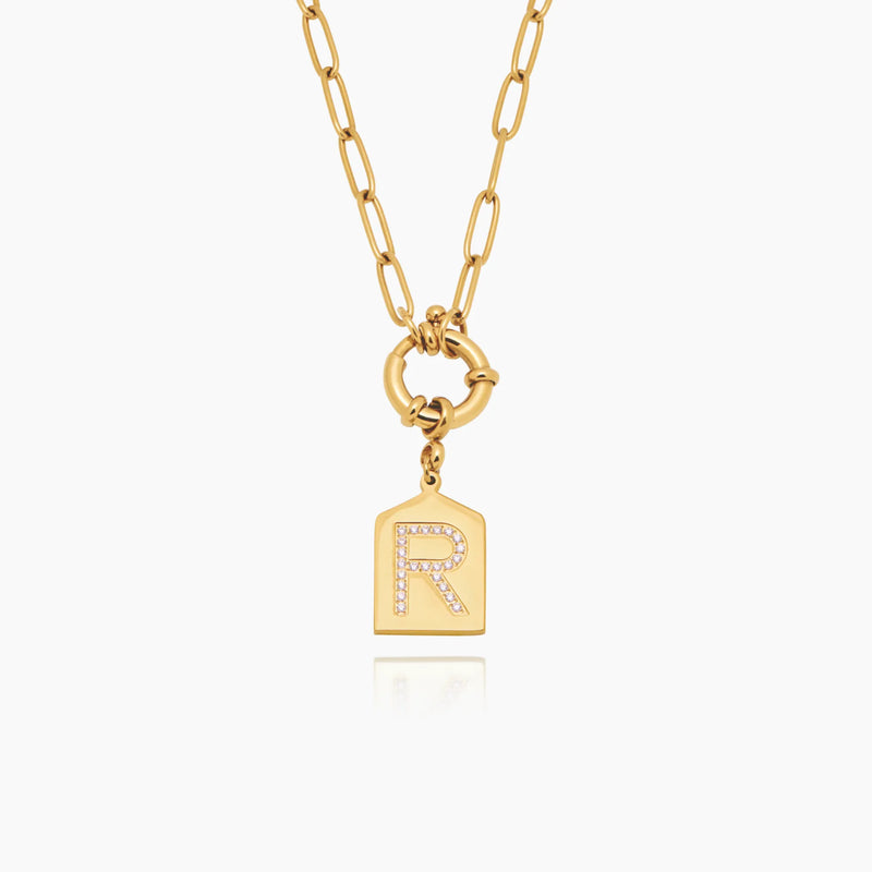 Collier Lettre Scintillante — vue 1