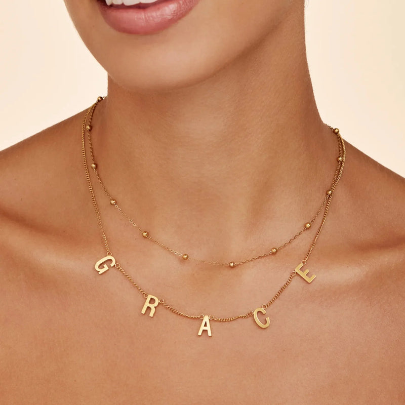 Collier Lettres Suspendues — vue 5