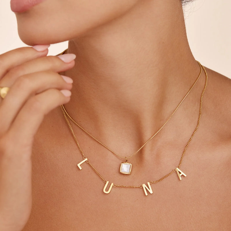 Collier Lettres Suspendues — vue 2