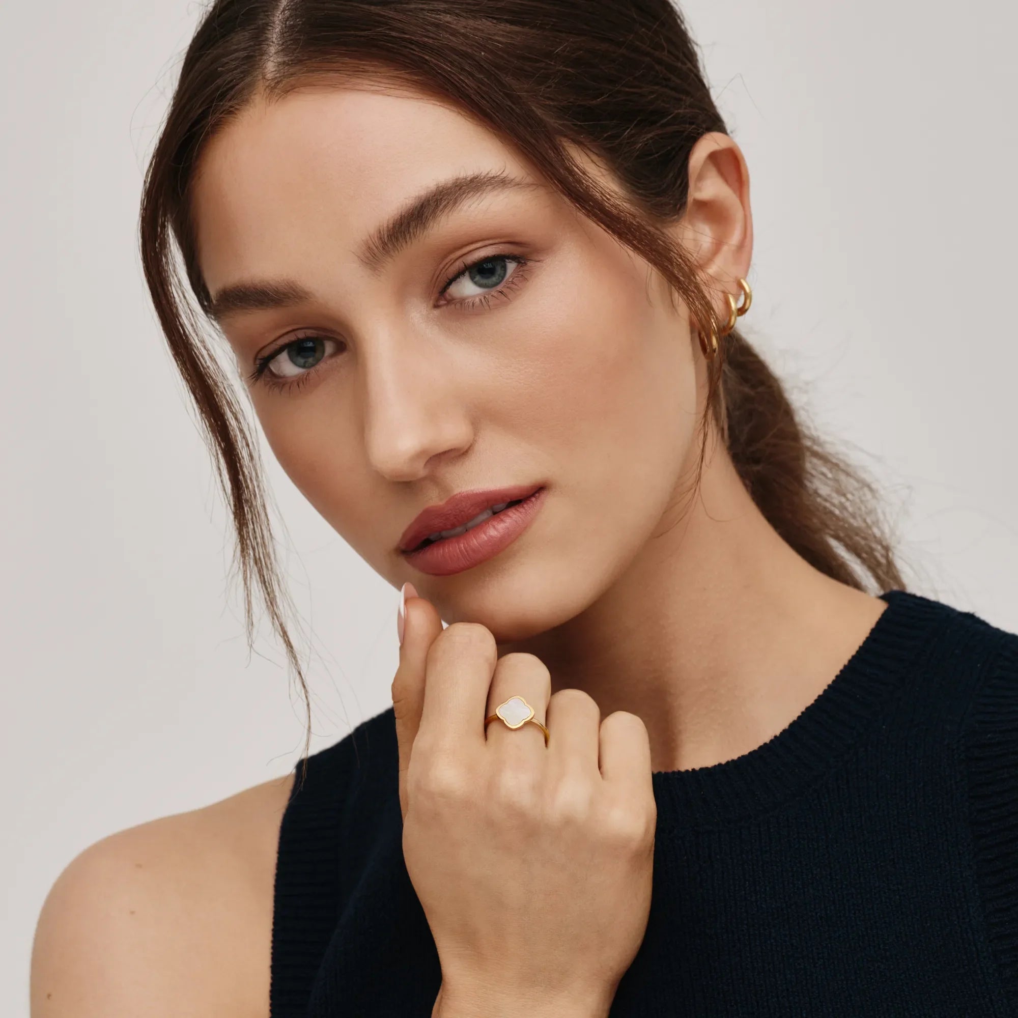 Bague Trèfle Enlacé — vue 3