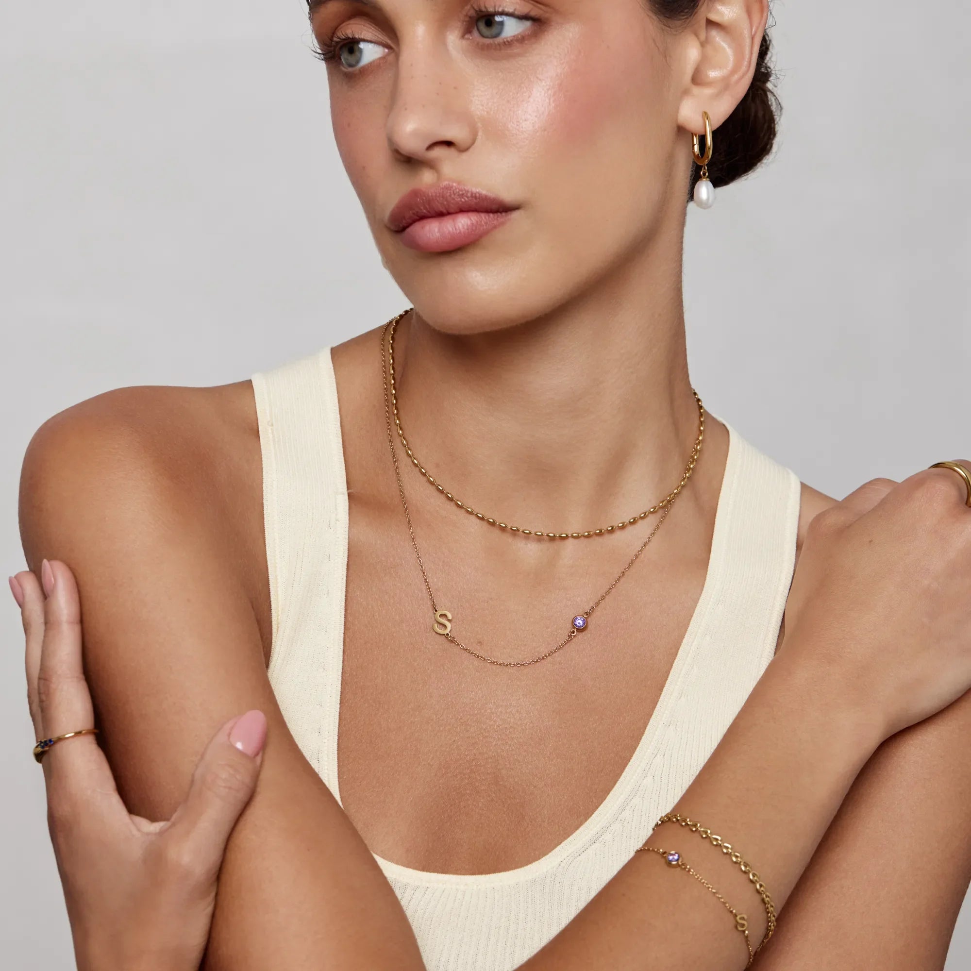 Collier Initiale Latérale — vue 2