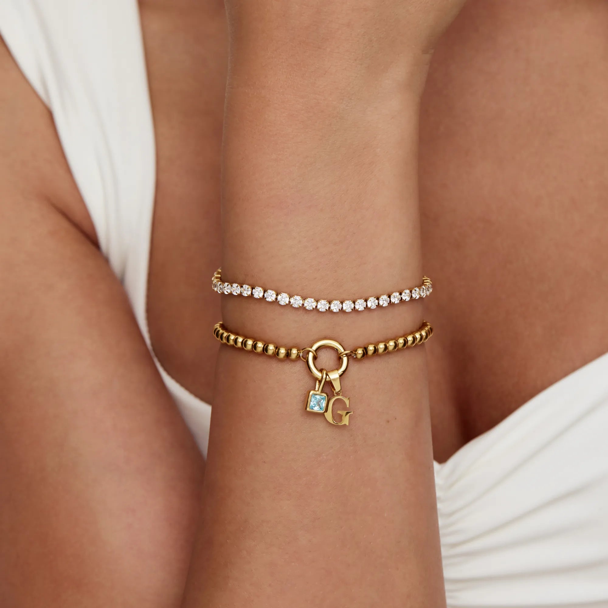 Bracelet Lettre Perlée — vue 5