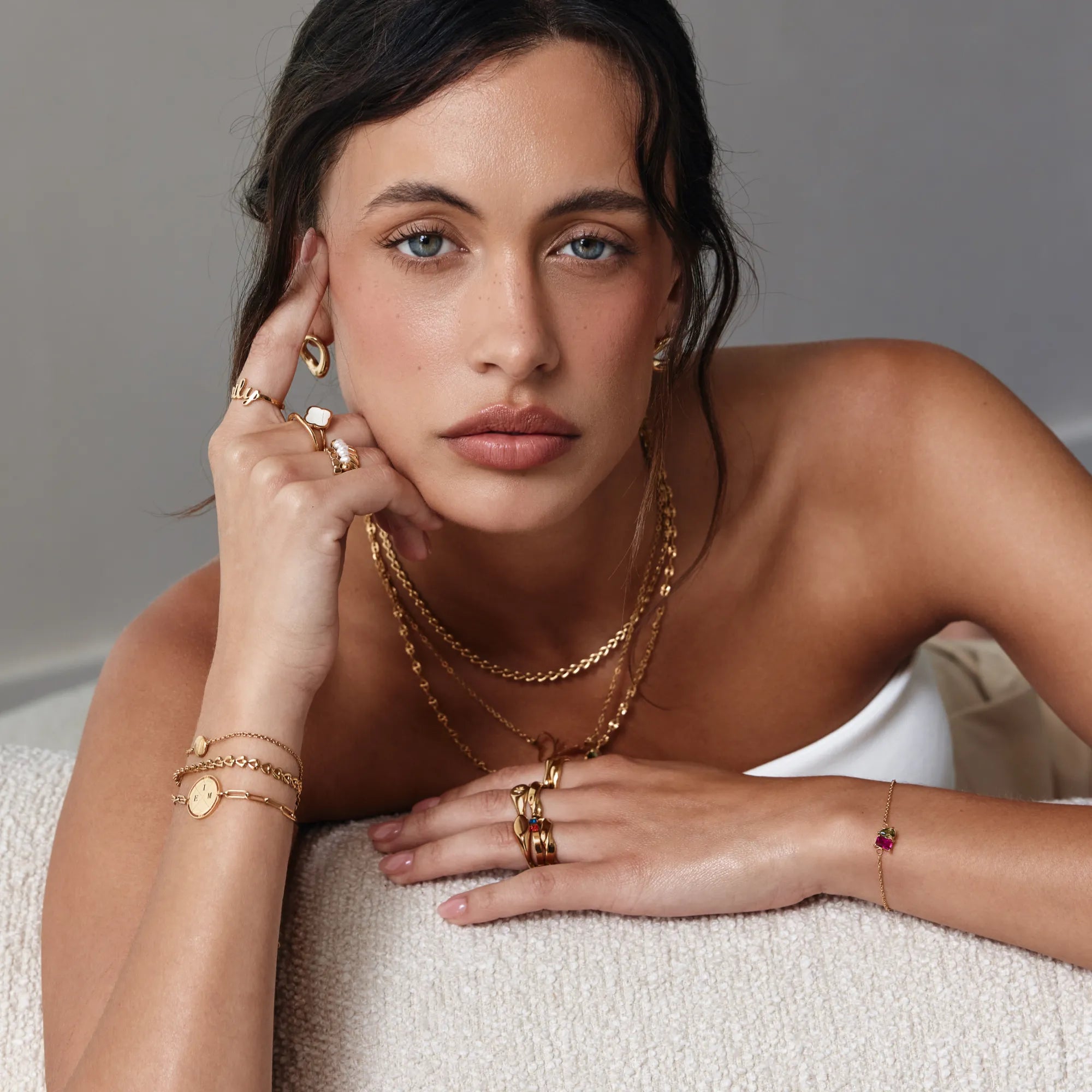 Bague Perles Alignées — vue 8