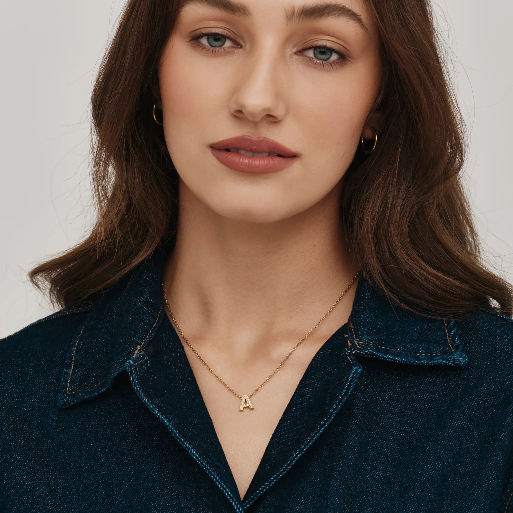 Collier Initiale Étincelante — vue 3