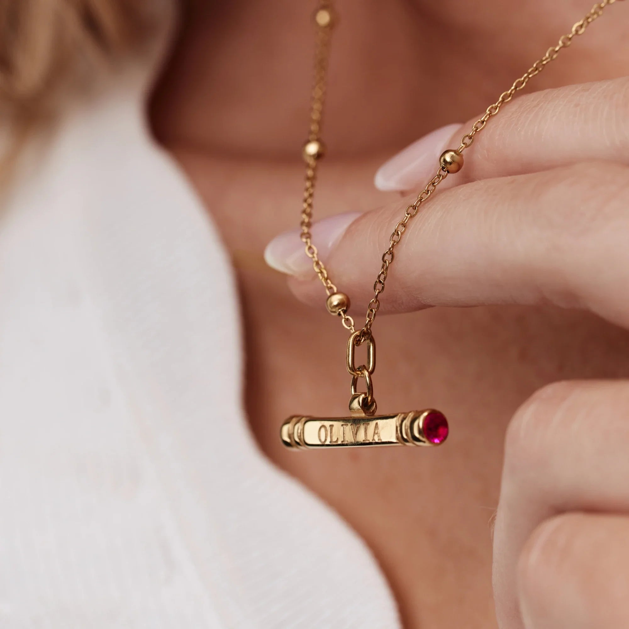 Collier Barre Précieuse — vue 4