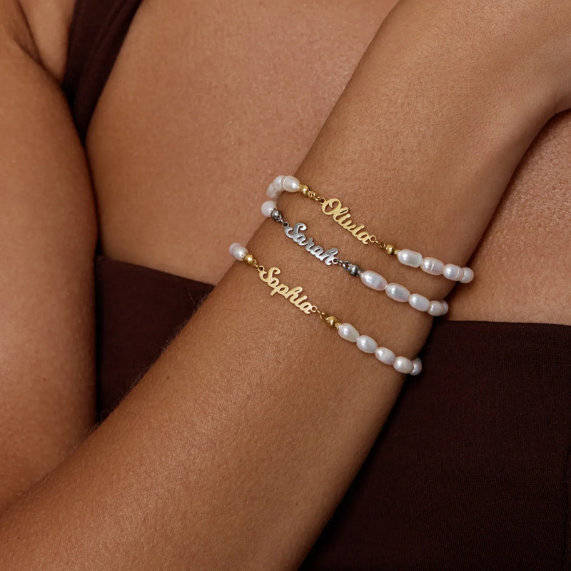 Bracelet Prénom Nacré — vue 3