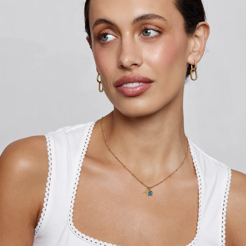 Collier Lettre Cristalline — vue 5