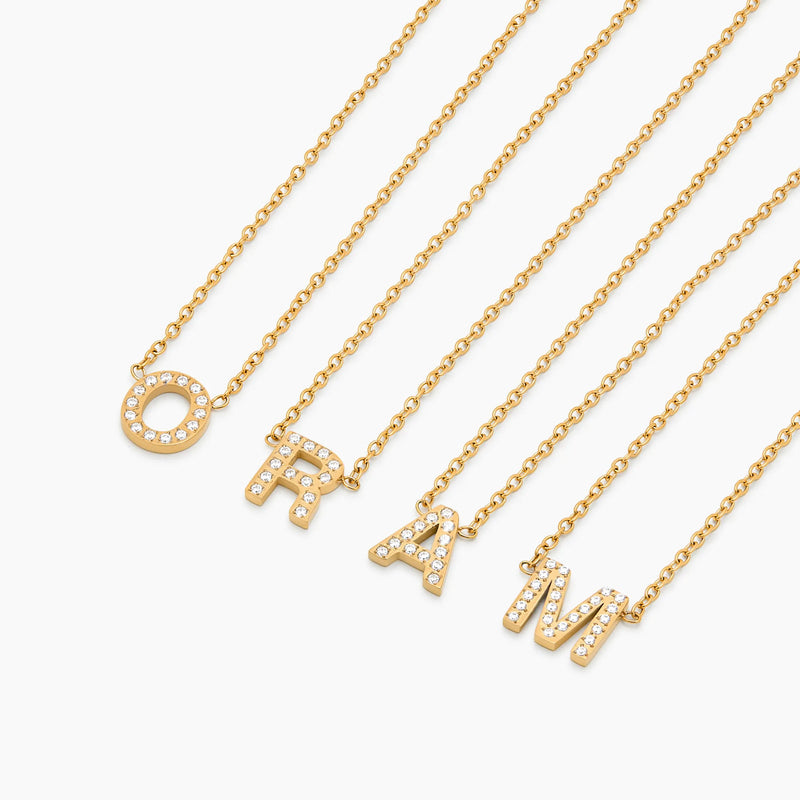Collier Initiale Étincelante — vue 6