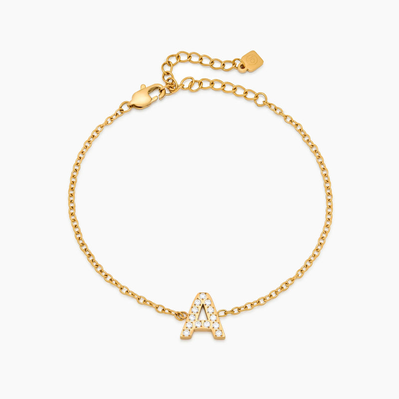 Bracelet Initiale Étincelante — vue 1