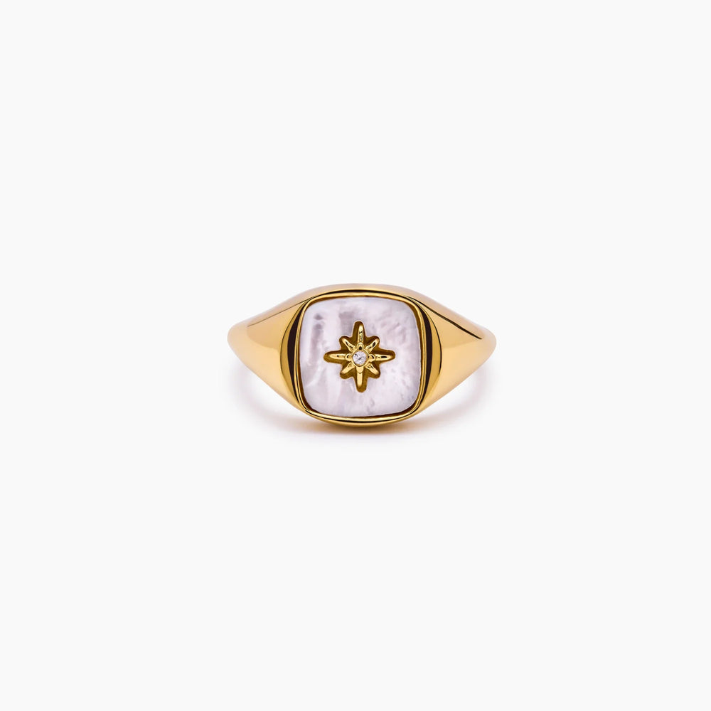 Chevalière Étoile Nacrée — vue 1