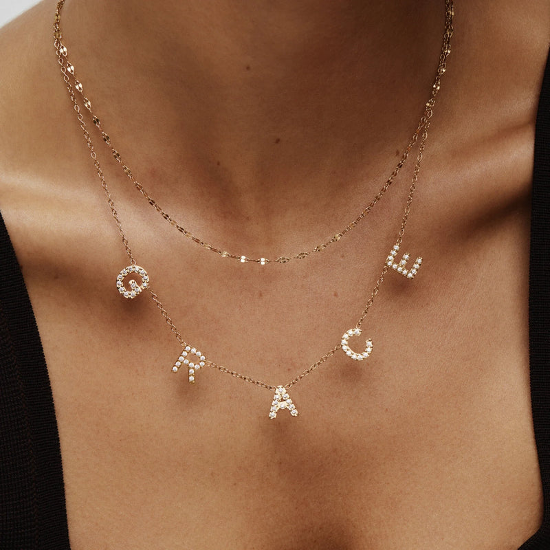 Collier Prénom Pavé — vue 2