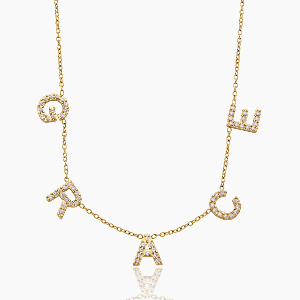 Collier Prénom Pavé — vue 1