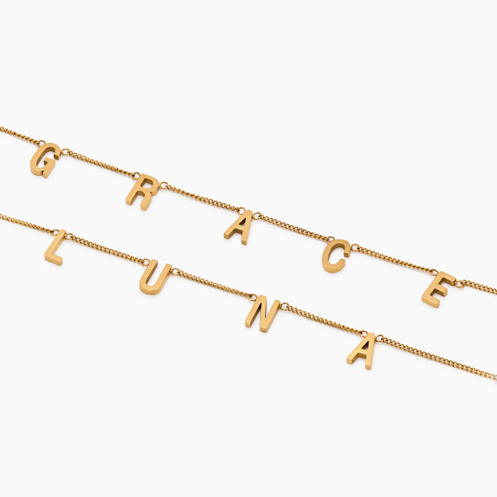 Collier Lettres Suspendues — vue 1