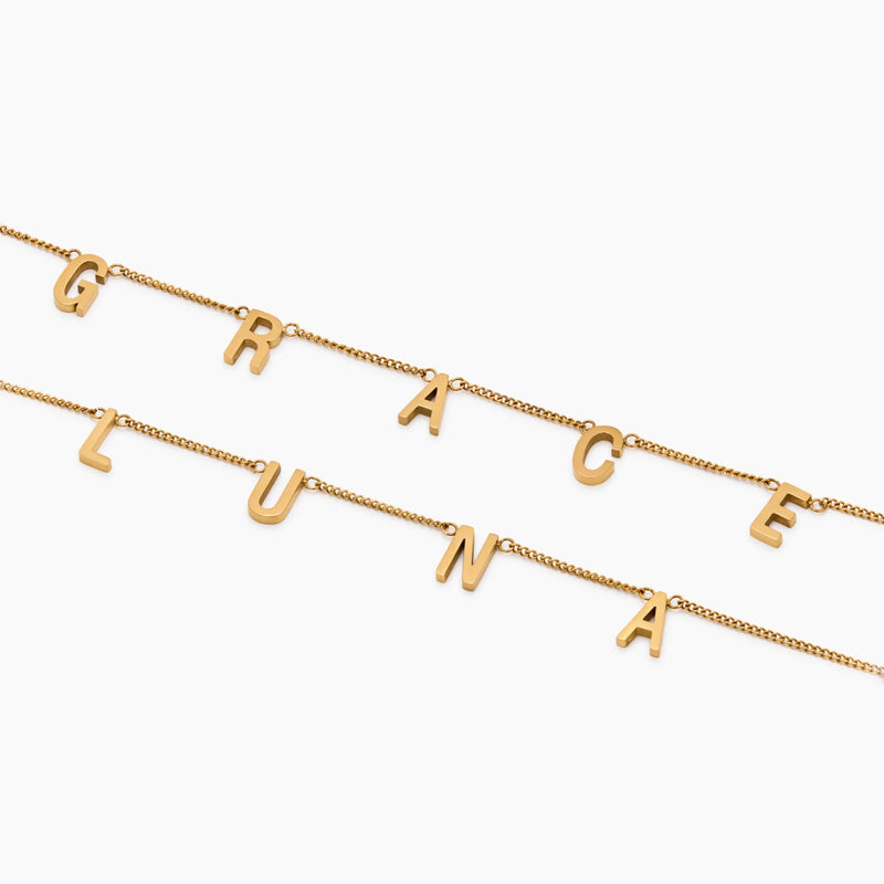 Collier Lettres Suspendues — vue 1