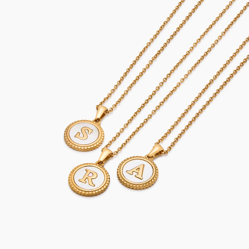 Collier Lettre Nacrée — vue 4