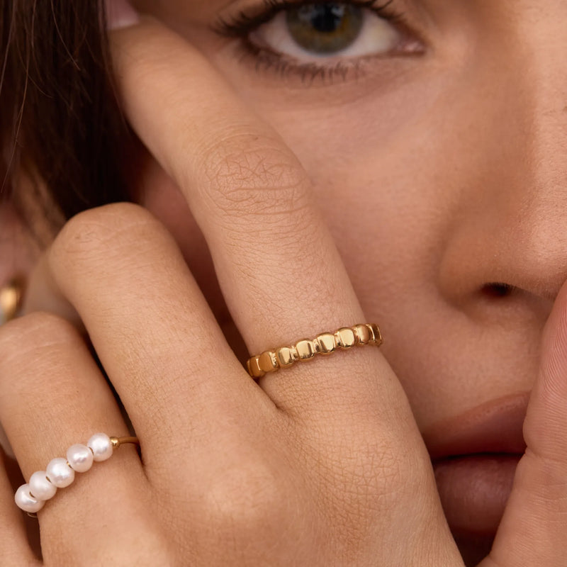 Bague Perles Polies — vue 2