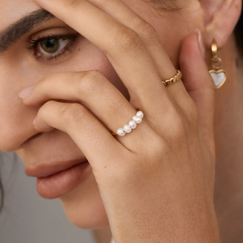 Bague Perles Alignées — vue 6