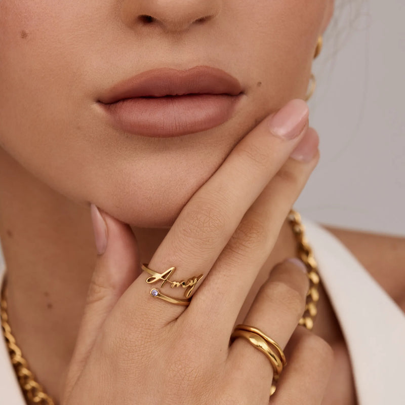 Bague Signature Ouverte — vue 2