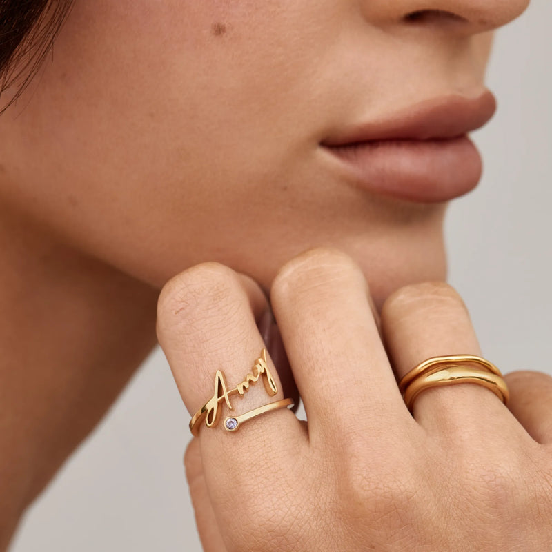 Bague Signature Ouverte — vue 3