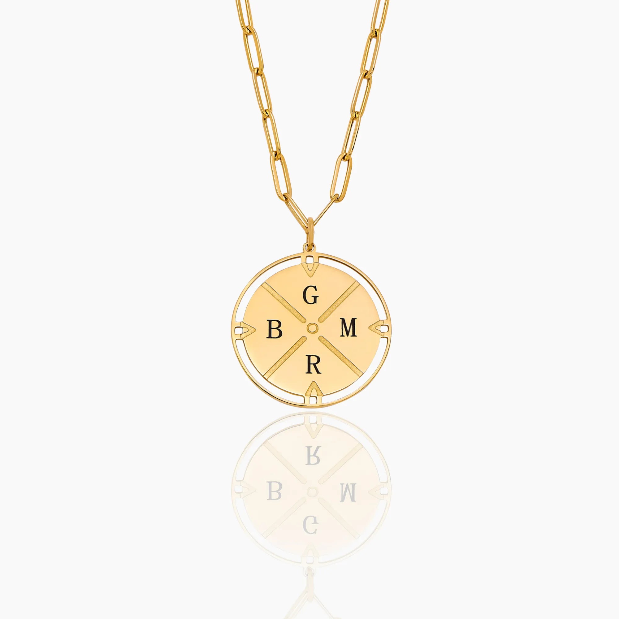 Collier Boussole Gravée — vue 1
