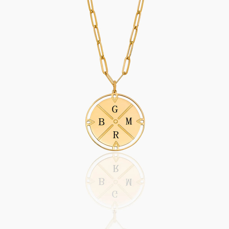 Collier Boussole Gravée — vue 1